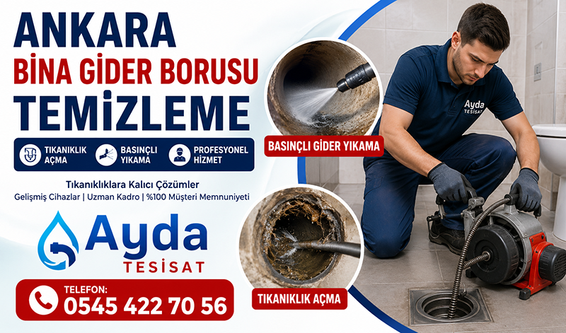 Ankara Bina Gider Borusu Temizleme