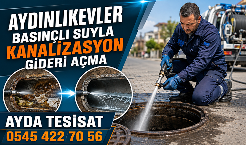 Aydınlıkevler Basınçlı Suyla Gider Açma