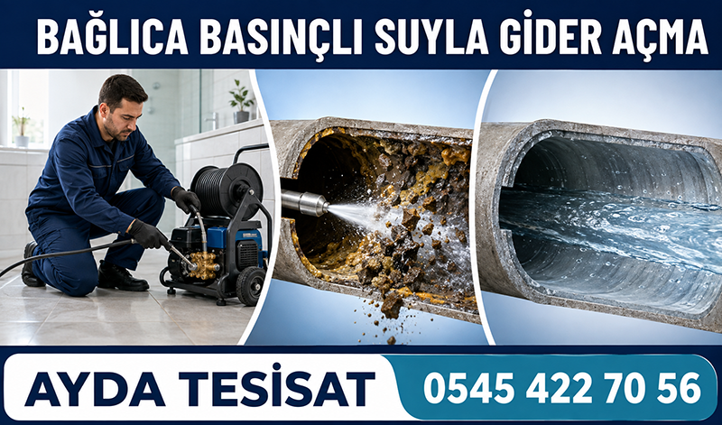 Bağlıca Basınçlı Suyla Gider Açma