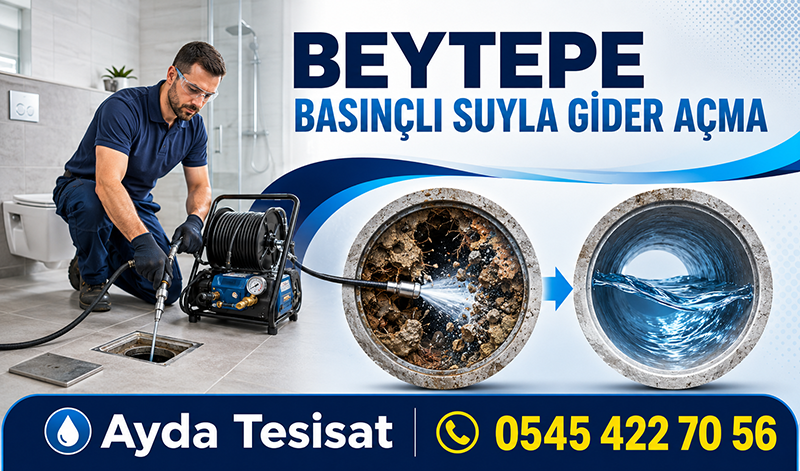 Beytepe Basınçlı Suyla Gider Açma