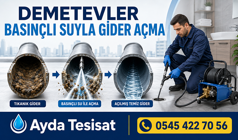 Demetevler Basınçlı Suyla Gider Açma