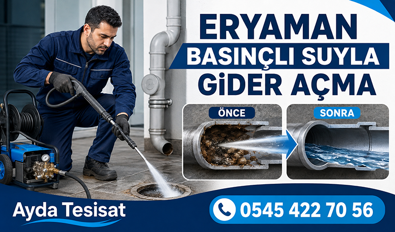 Eryaman Basınçlı Suyla Gider Açma