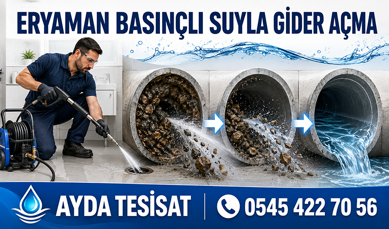 Eryaman Basınçlı Suyla Tıkanıklık Açma
