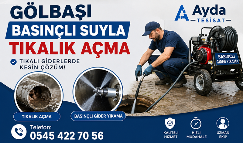 Gölbaşı Basınçlı Suyla Gider Açma