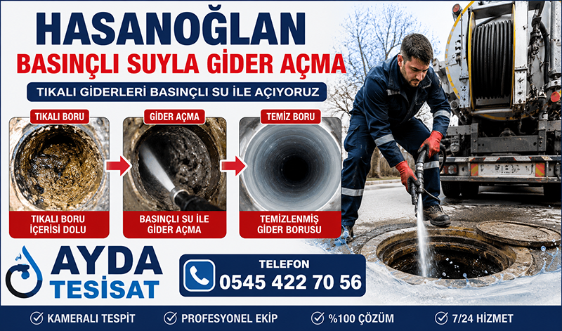 Hasanoğlan Basınçlı Suyla Gider Açma 
