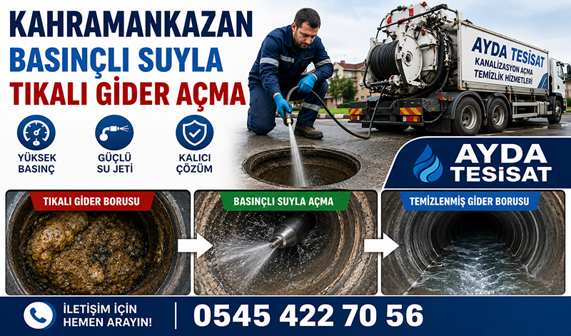 Kahramankazan Basınçlı Suyla Gider Açma