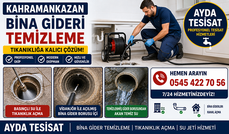 Kahramankazan Bina Gideri Temizleme