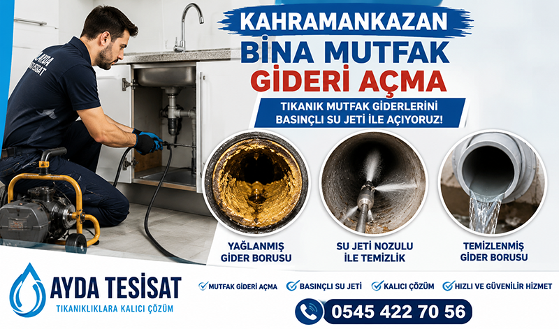 Kahramankazan Bina Mutfak Gideri Açma