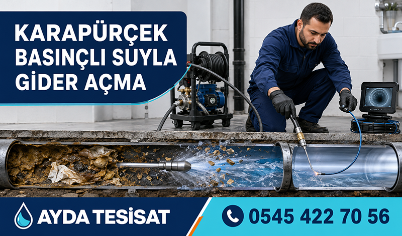 Karapürcek Basınçlı Suyla Gider Açma
