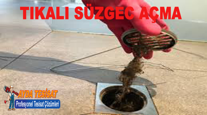 Kuşçağız Kırmadan Tıkalı Süzgeç Gideri Açma