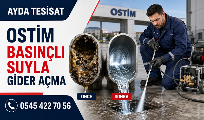 Ostim Basınçlı Suyla Gider Açma