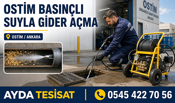 Ostim Basınçlı Suyla Gider Açma