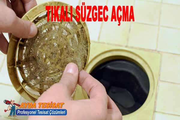 Pursaklar Kırmadan Tıkalı Süzgeç Gideri Açma