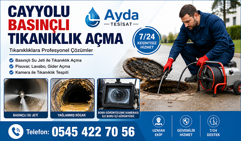 Çayyolu Basınçlı Suyla Gider Açma