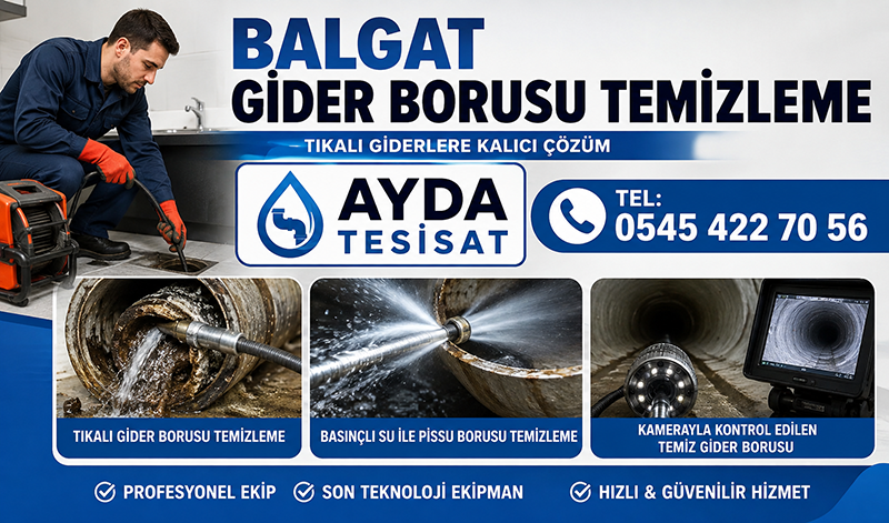balgat bina gider borusu temizleme