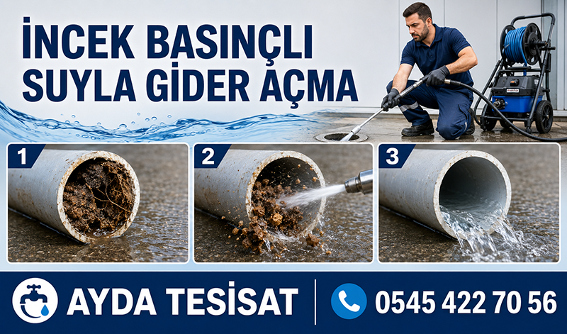 İncek Basınçlı Suyla Gider Açma