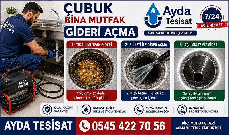 Çubuk Bina Mutfak Gideri Açma